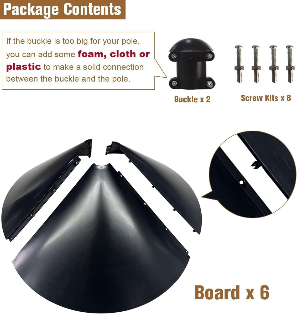 Elegant Pole-Mounted Squirrel Baffle - 19-Inch Diameter for Bird Feeder Defense