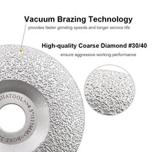 Load image into Gallery viewer, 5-Inch Coarse Diamond Grinding Wheel - Ideal for Angle Grinders &amp; Convex Shapes
