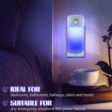 Load image into Gallery viewer, Dusk to Dawn Emergency Night Light &amp; Flashlight with Foldable Plug - 3 Count