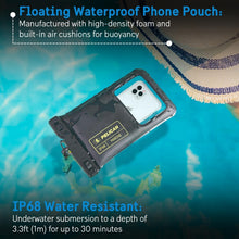 Load image into Gallery viewer, Marine Waterproof Phone Pouch - 4 Pack with Detachable Lanyard, Black/Hi-Vis