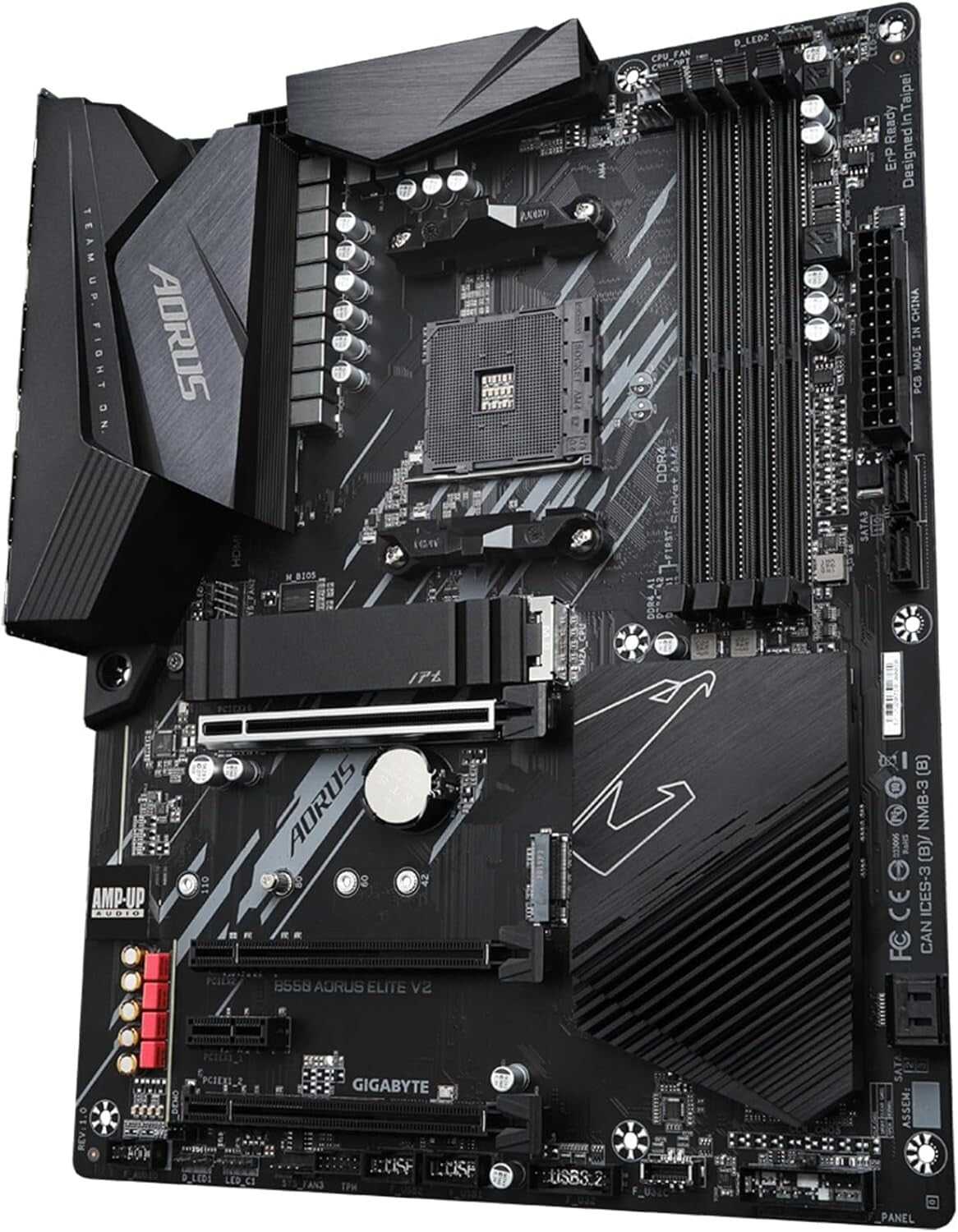 B550 Aorus Elite Ax V2: Ultra-Durable ATX Motherboard with 12+2 Power Phases