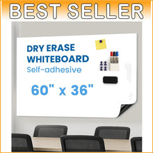 Load image into Gallery viewer, 60" x 36" Magnetic Dry Erase Wall Sticker - Peel and Stick Creative Solution