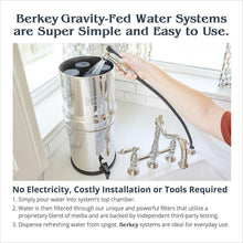 Load image into Gallery viewer, Big Gravity-Fed Stainless Steel Water Filter - 2.25 Gallon with BB9-2 Elements