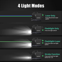 Load image into Gallery viewer, Rechargeable Tactical Pistol Light with Adjustable Dual-Laser Beam Power