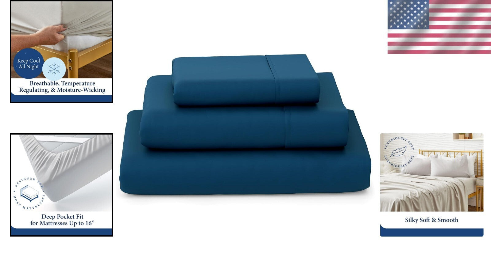 Elegant Bamboo Bedding Set - Twin XL, Wrinkle-Resistant with Envelope Closure