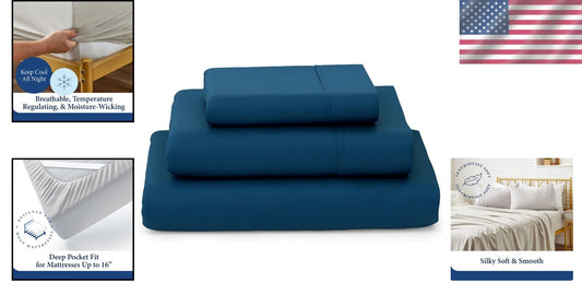 Elegant Bamboo Bedding Set - Twin XL, Wrinkle-Resistant with Envelope Closure