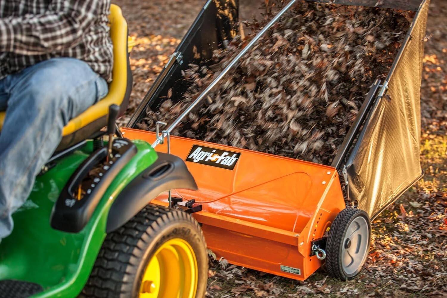 Foldable 44" Lawn Sweeper - Rust-Resistant, Easy Assembly for Ultimate Lawn Care