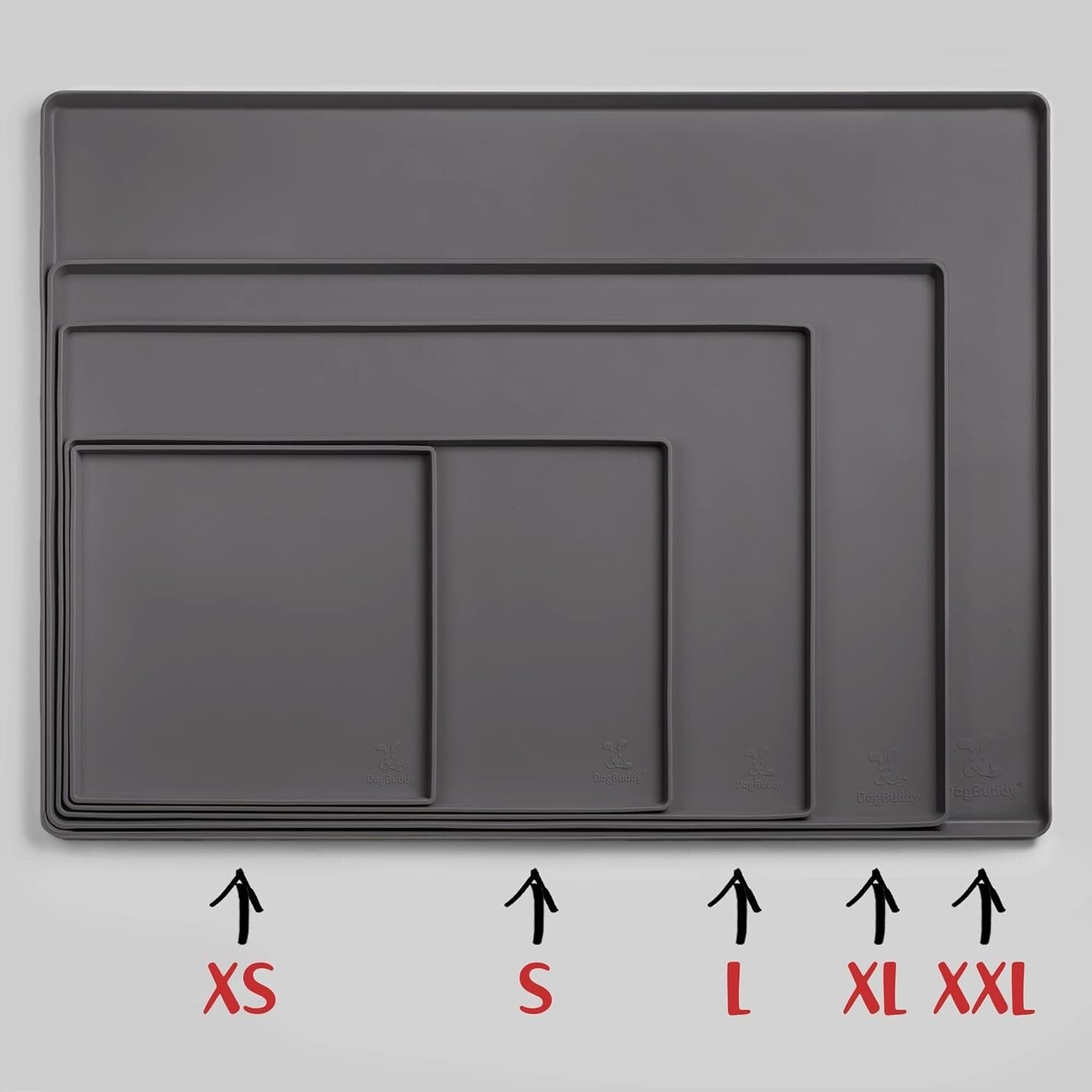 Extra-Large 28" x 18" Dog Food Mat - Waterproof & Chemical-Free, Shadow Color