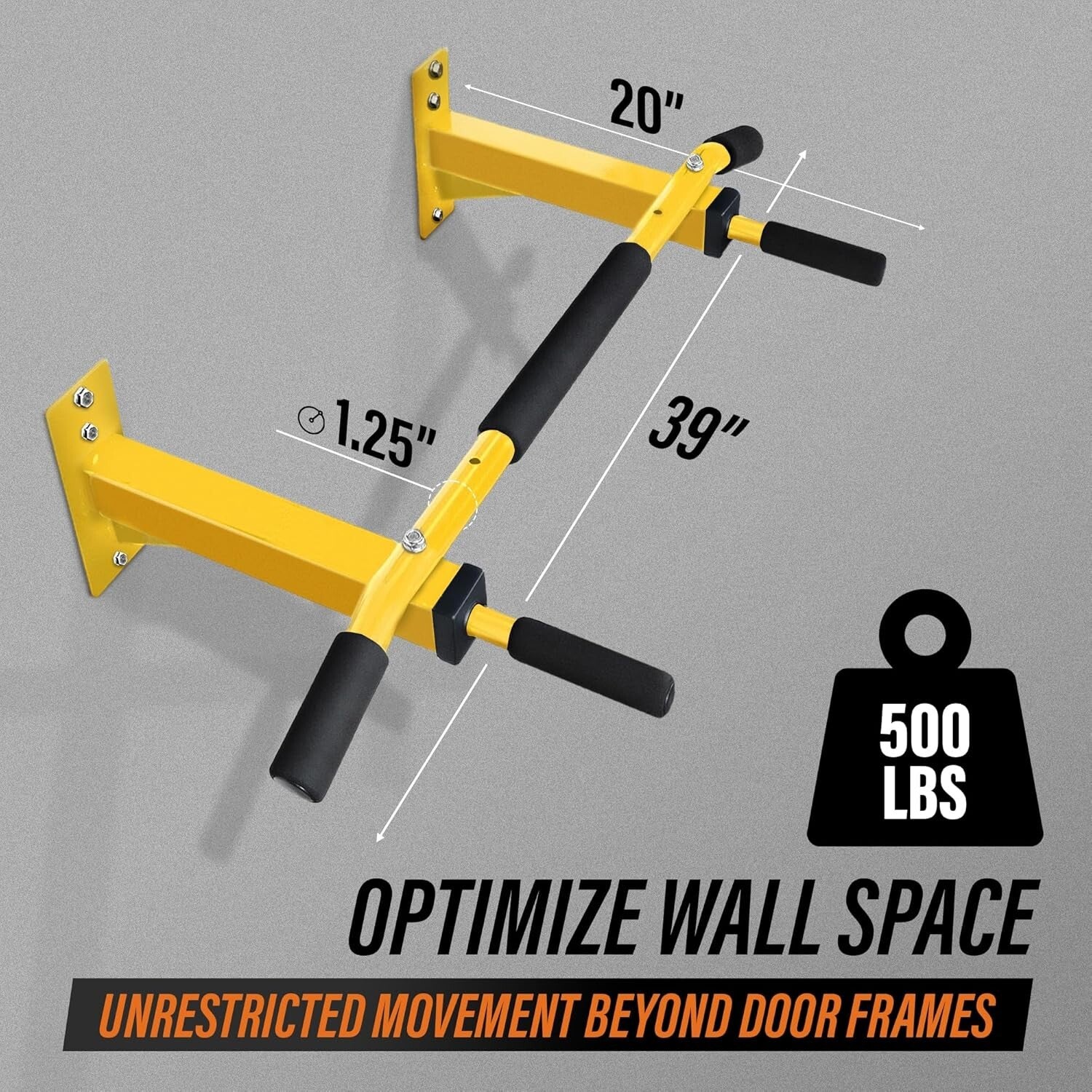 Multifunctional Wall Mounted Pull Up Bar for Home Gym - Easy Installation