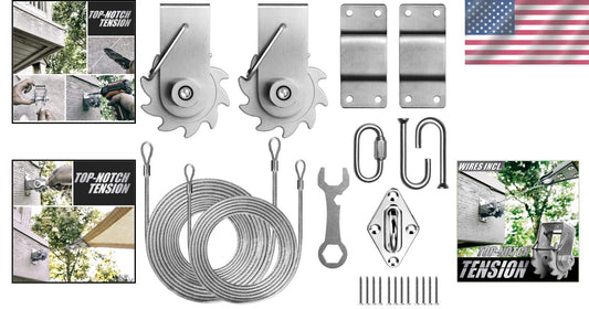 Easy-Tensioning Canopy Hardware Kit with Winch for Custom Shade Solutions