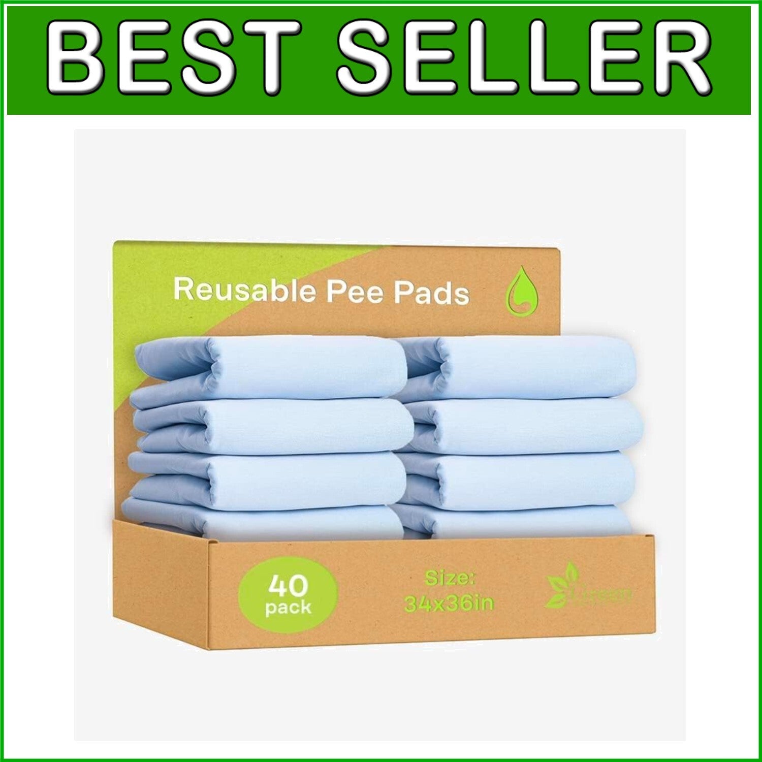 Quilted Cloth Washable Pet & Senior Bed Pads - 10 Pack for Ultimate Protection