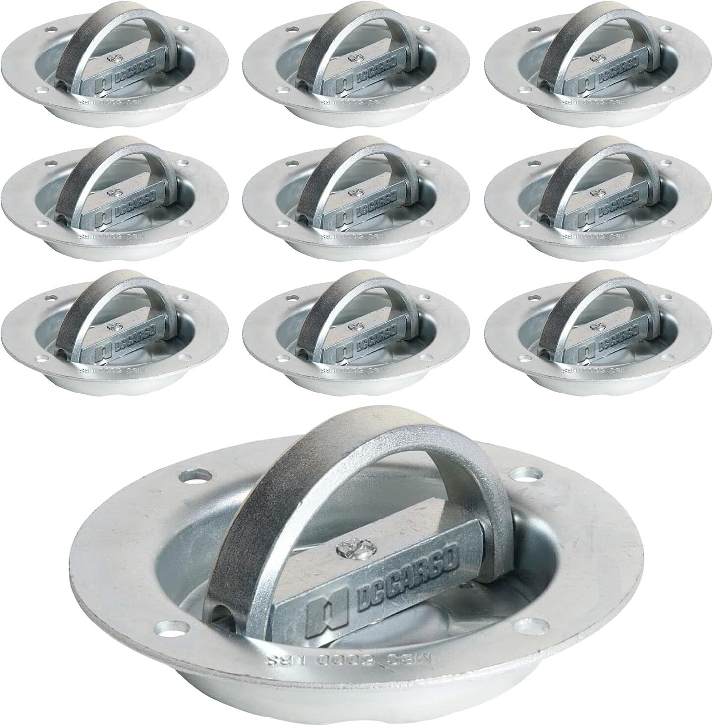 Strong 10 D-Ring Tie-Down Anchors | 1,666 lbs Load Capacity | USA Brand