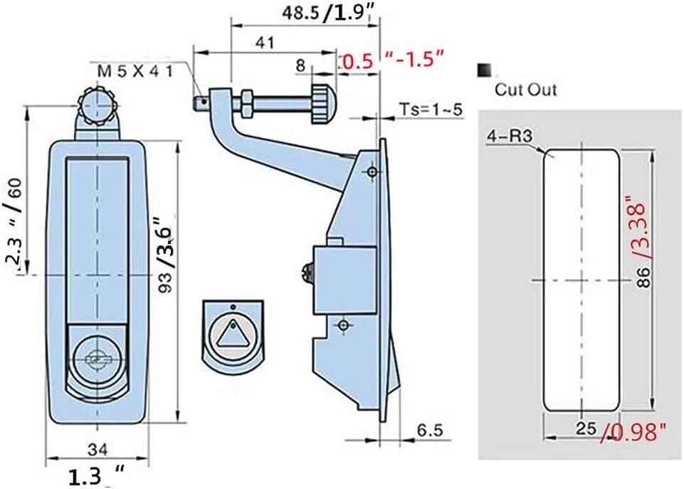 Secure Your Boat with 4 Silver Flush Mount Compression Latch Locks - Key Locking