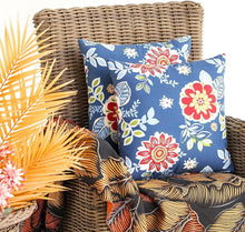 Load image into Gallery viewer, Vibrant 2-Pack 18-Inch Water-Resistant Floral Pillows for Cozy Outdoor Living