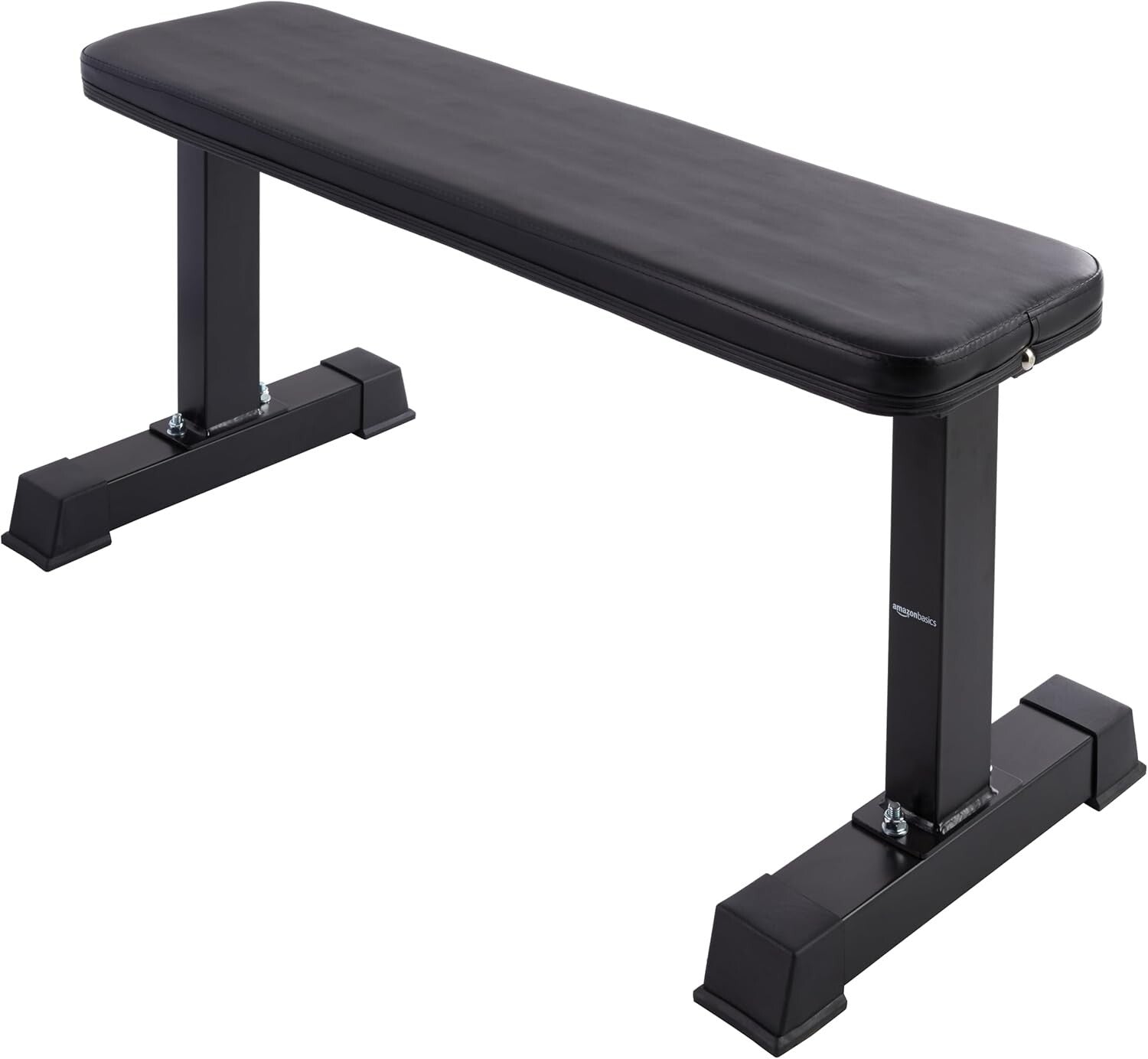 Easy Assembly Black Flat Weight Bench - Perfect for Small Spaces and Workouts
