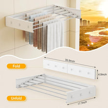 Load image into Gallery viewer, Space-Saving Foldable Laundry Drying Rack with 6 Aluminium Poles - 35.5 Inch