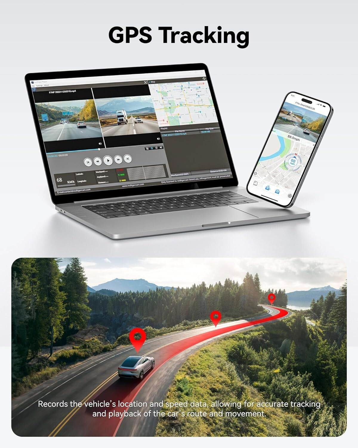 Advanced Dual Dash Cam with Parking Monitor - 24H Security & G-Sensor Alert