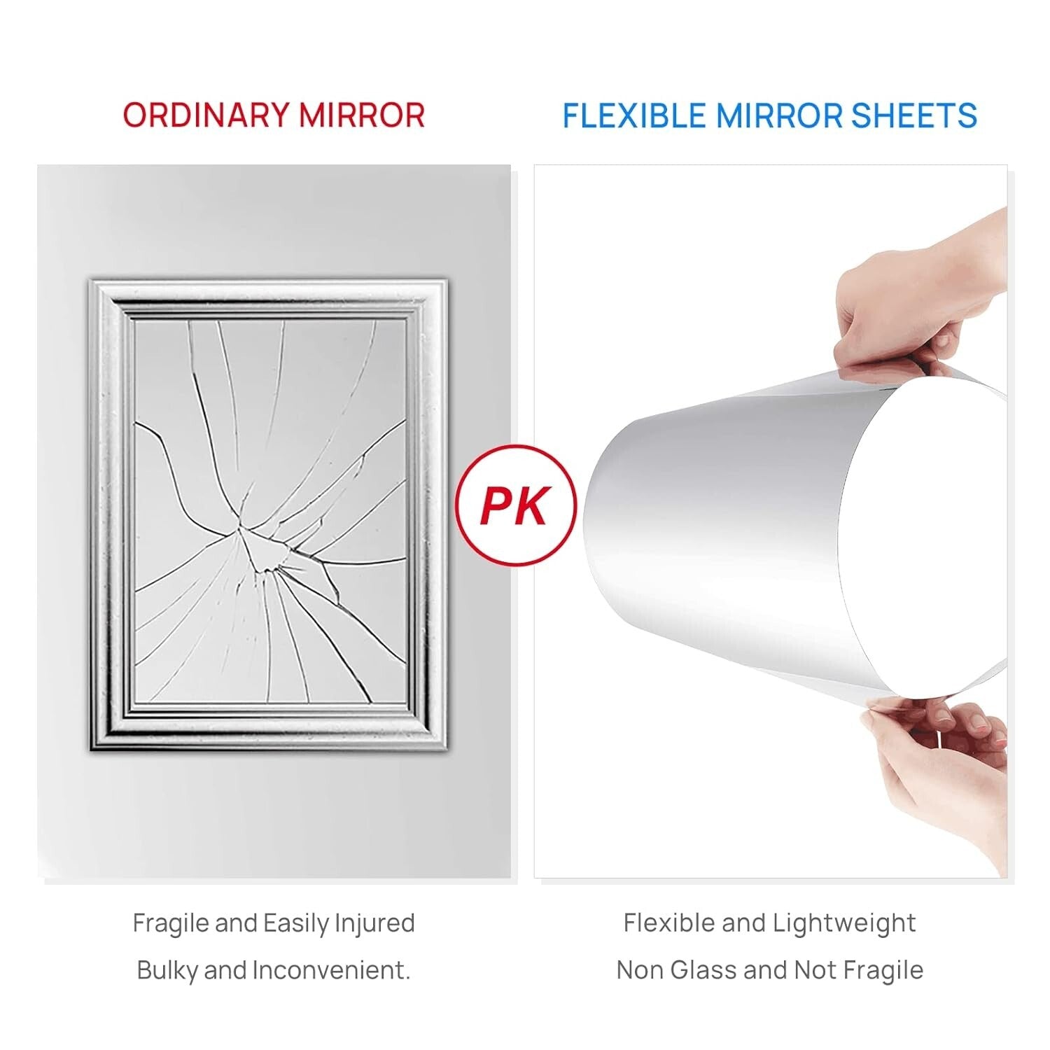 Flexible 400-Inch Mirror Wall Sticker - Perfect for DIY Home Enhancements