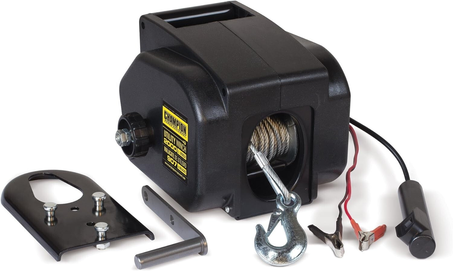 Versatile 2000-lb Winch Kit with 5000-lb Marine Capacity - Easy Tool-less Setup