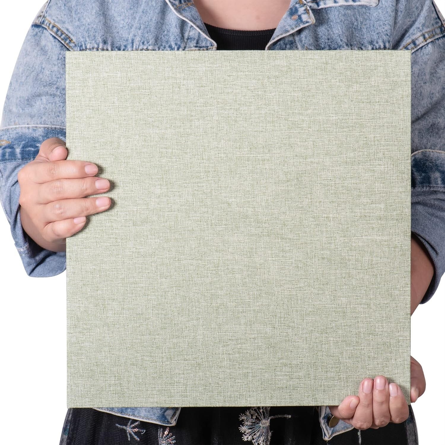 Elegant Linen Scrapbook Album - 4x6, 5x7, 8.5x11 Photos & 120 Sticky Pages