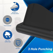 Load image into Gallery viewer, Heavy Duty Electric 3-Hole Paper Punch - Fast, Efficient, Black Finish Design