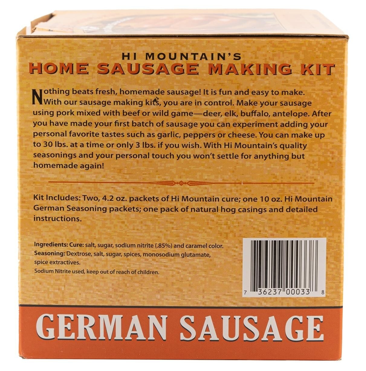 Authentic German Sausage Seasoning Kit with Natural Casings: Easy Home Prep