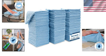Load image into Gallery viewer, Bulk 150 Light Blue Microfiber Cleaning Cloths - Machine Washable &amp; Lint-Free
