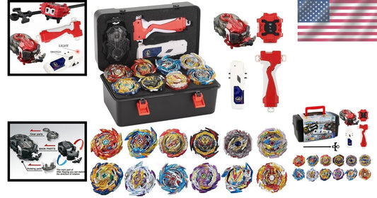 Fantasy-Themed Battle Burst Set with Spinning Tops and Launchers - Perfect Gift