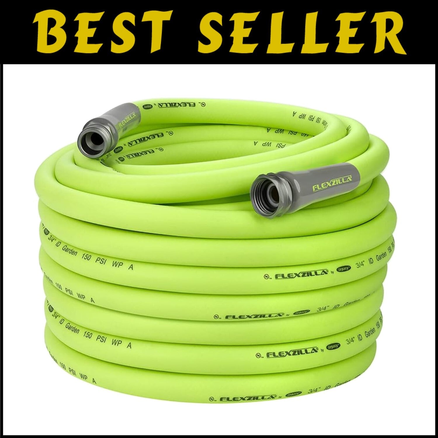 Premium 100 ft. Garden Hose - Crush-Resistant & Kink-Free Design in ZillaGreen