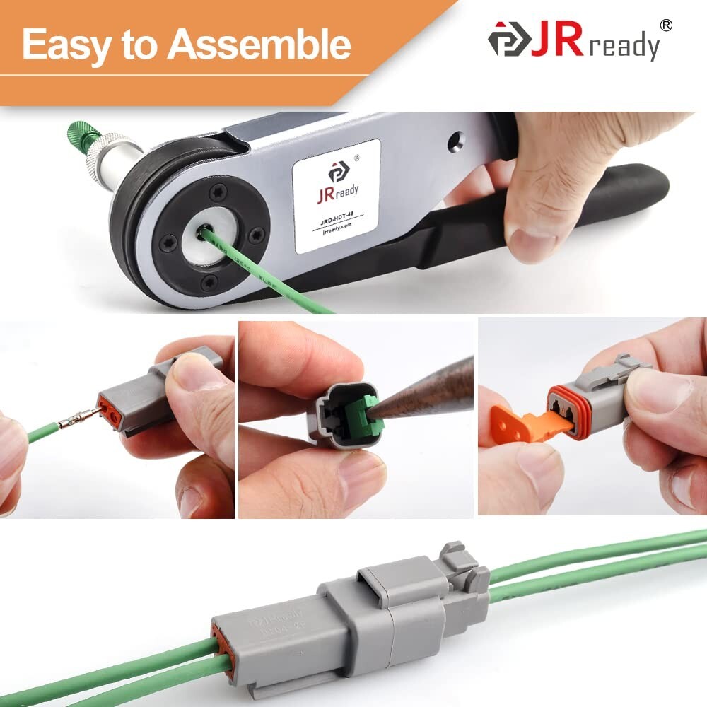 Reliable DT Deutsch Electrical Kit with Pin Connectors and Seal Plugs - Gray