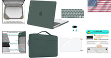 Load image into Gallery viewer, Stylish Midnight Green MacBook Pro 14 Case with Essential Accessories Included