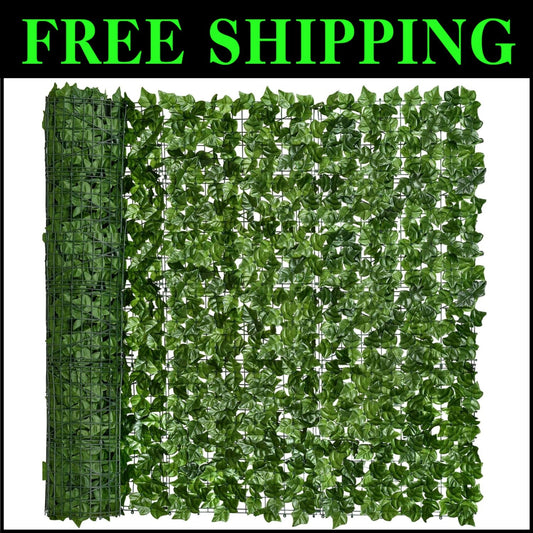 59x236.2inch Faux Ivy Leaf Fence for Versatile Privacy - Perfect for Gardens