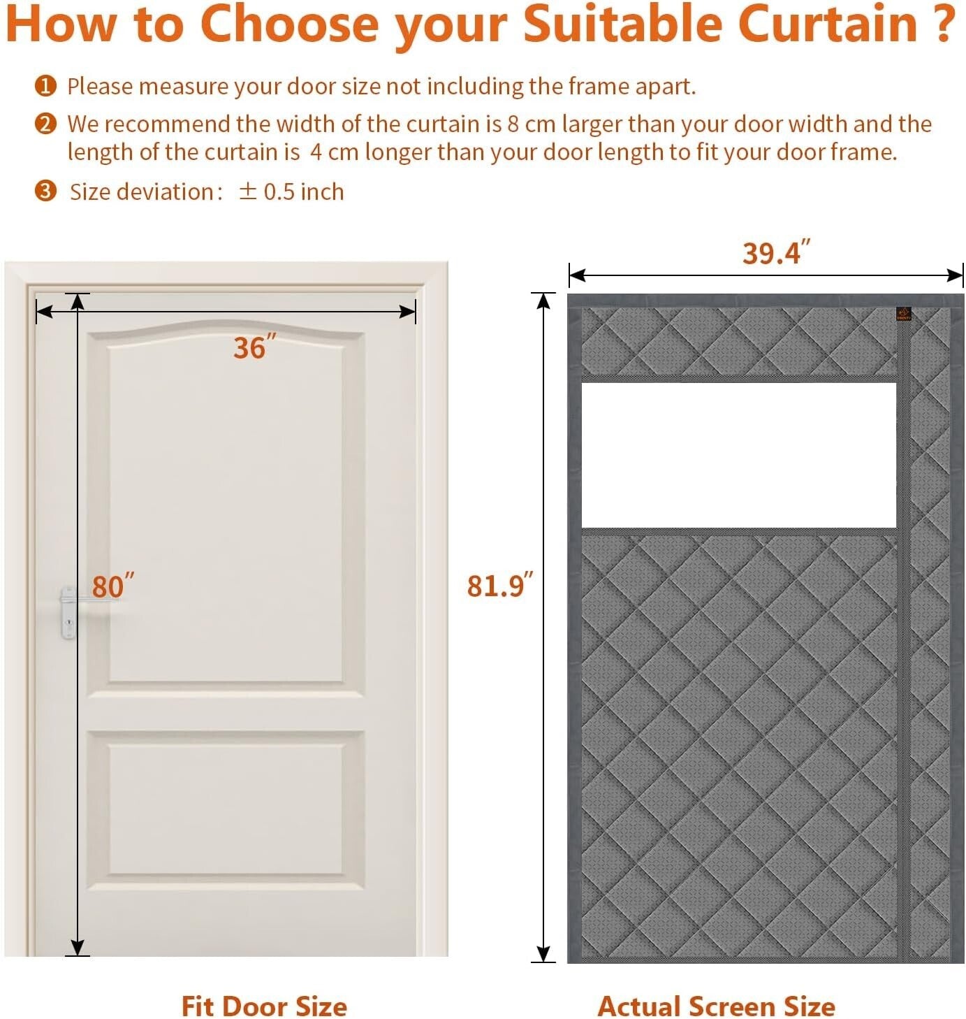 Elegant Gray Magnetic Thermal Insulated Curtain - Noise Reducing & Weatherproof