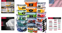 Load image into Gallery viewer, 50-Piece BPA-Free Meal Prep Containers Set - Airtight, Leakproof, Stackable