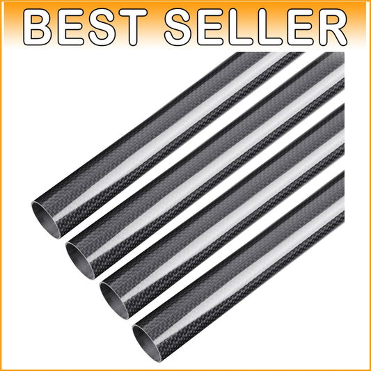 Elegant 4-Pack 37mm Inner Diameter Carbon Fiber Tubes - 500mm Lightweight Design