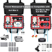 Load image into Gallery viewer, Custom Foam Waterproof Case for DJI Mini 2 SE and Accessories - Travel-Ready