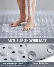 Load image into Gallery viewer, Oversized TPE Bath Mat with Quick Drain Holes: Comfort and Safety Combined