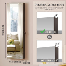 Load image into Gallery viewer, Modern 47.2" Jewelry Storage Cabinet with Full-Length Mirror &amp; Built-in Lighting