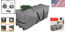 Load image into Gallery viewer, Secure Zip Closure Tree Storage Bag with Handles, Ideal for 9ft Christmas Trees