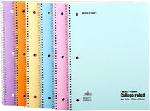 Load image into Gallery viewer, 24-Pack College Ruled Pastel Notebooks with Soft Cover &amp; Micro-Perforated Pages