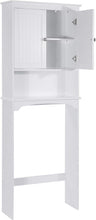 Load image into Gallery viewer, Compact White Bathroom Shelf - Adjustable Over Toilet Cabinet Storage Solution