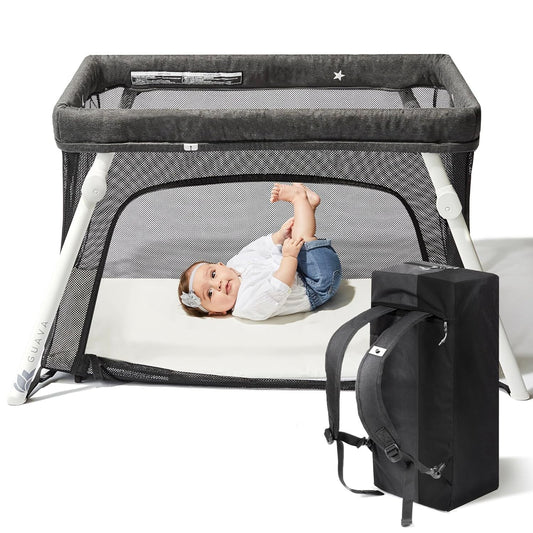 Certified GreenGuard Lotus Portable Crib - Safe Travel Bed for Babies & Toddlers