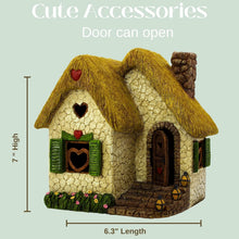 Load image into Gallery viewer, 7-Inch Water-Resistant Fairy Garden House Kit with Fairies &amp; Accessories