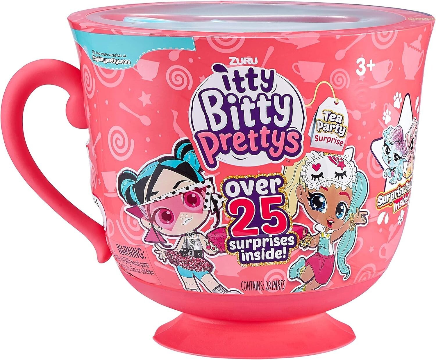 Enchanting Tea Party Playset - 25 Surprises, Mini Teapot, & Collectible Dolls