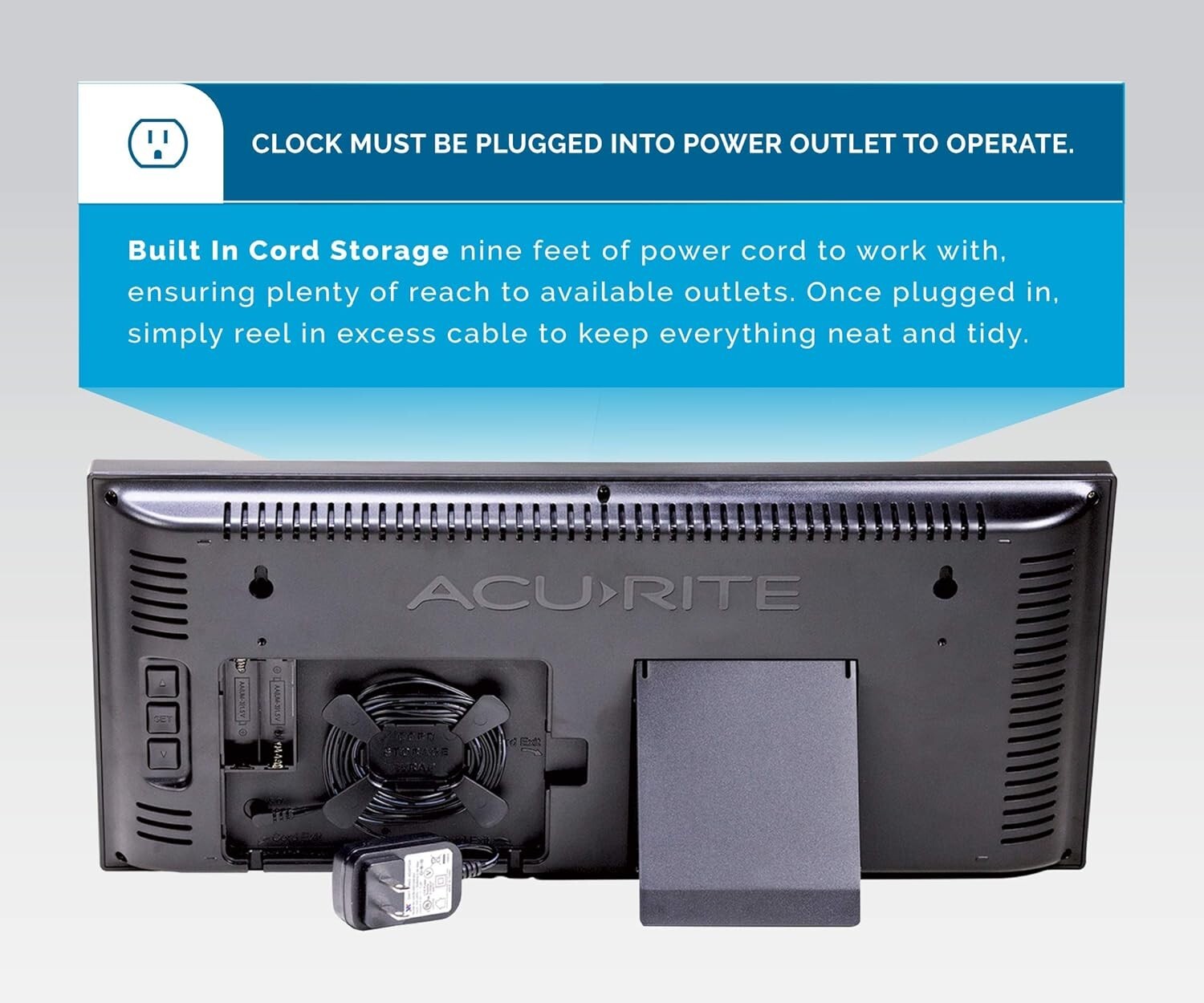 14.5-Inch Large Digital LED Clock with Date & Temperature for Home or Office