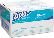 Load image into Gallery viewer, 250-Pack Double-Zipper 1-Gallon Freezer Bags - Leak-Proof &amp; Clear with Labels