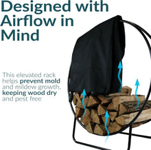 Load image into Gallery viewer, Elegant 48-Inch Firewood Rack with Weather-Resistant Cover for Indoor/Outdoor