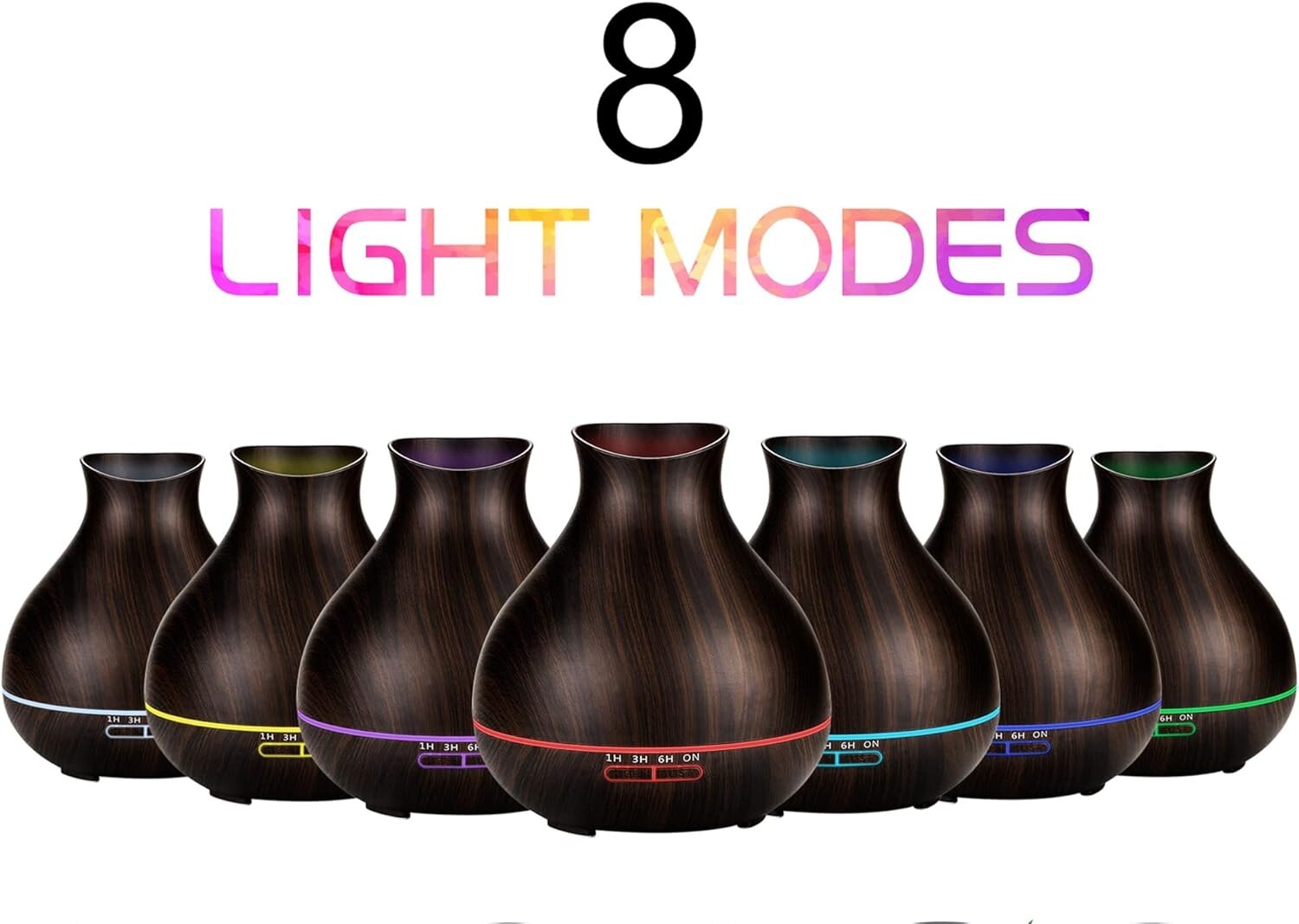 Aromatherapy Essential Oil Diffusers - 2 PCS, 550ml, LED Humidifiers for Larg...