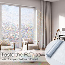 Load image into Gallery viewer, Rainbow 3D Window Privacy Film - UV Protection Cling Tint, 35.4'' x 157.4''