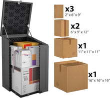 Load image into Gallery viewer, Impact-Resistant Outdoor Storage Box with Hinged Lid - Ideal For Deliveries